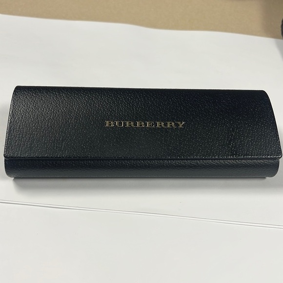 Burberry Hard-case Brown Leather Eyeglasses Case - Picture 1 of 5